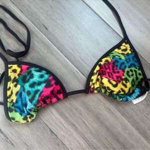 Leopard Print Bikini Top